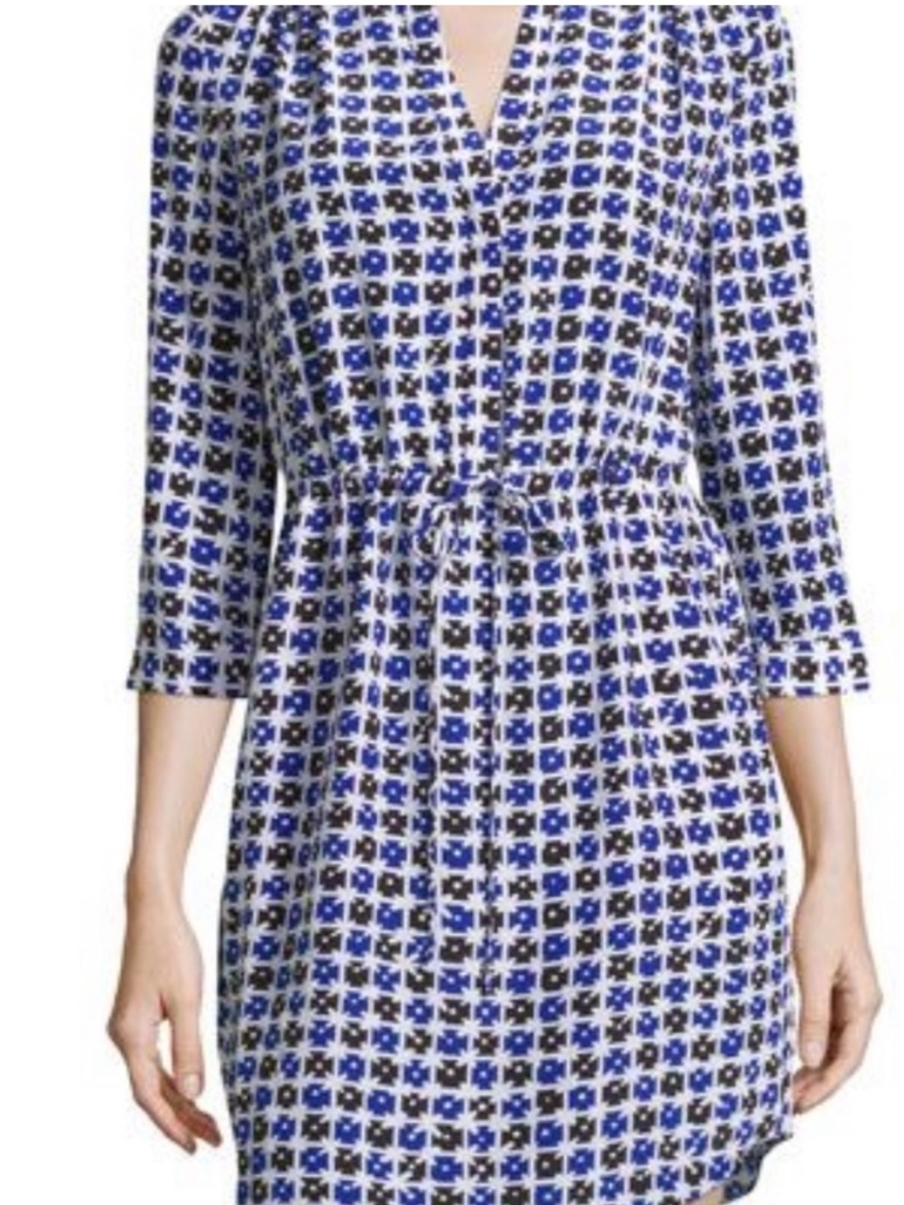 EUC DVF Freya dress Silk Drawstring Size pockets Size 6